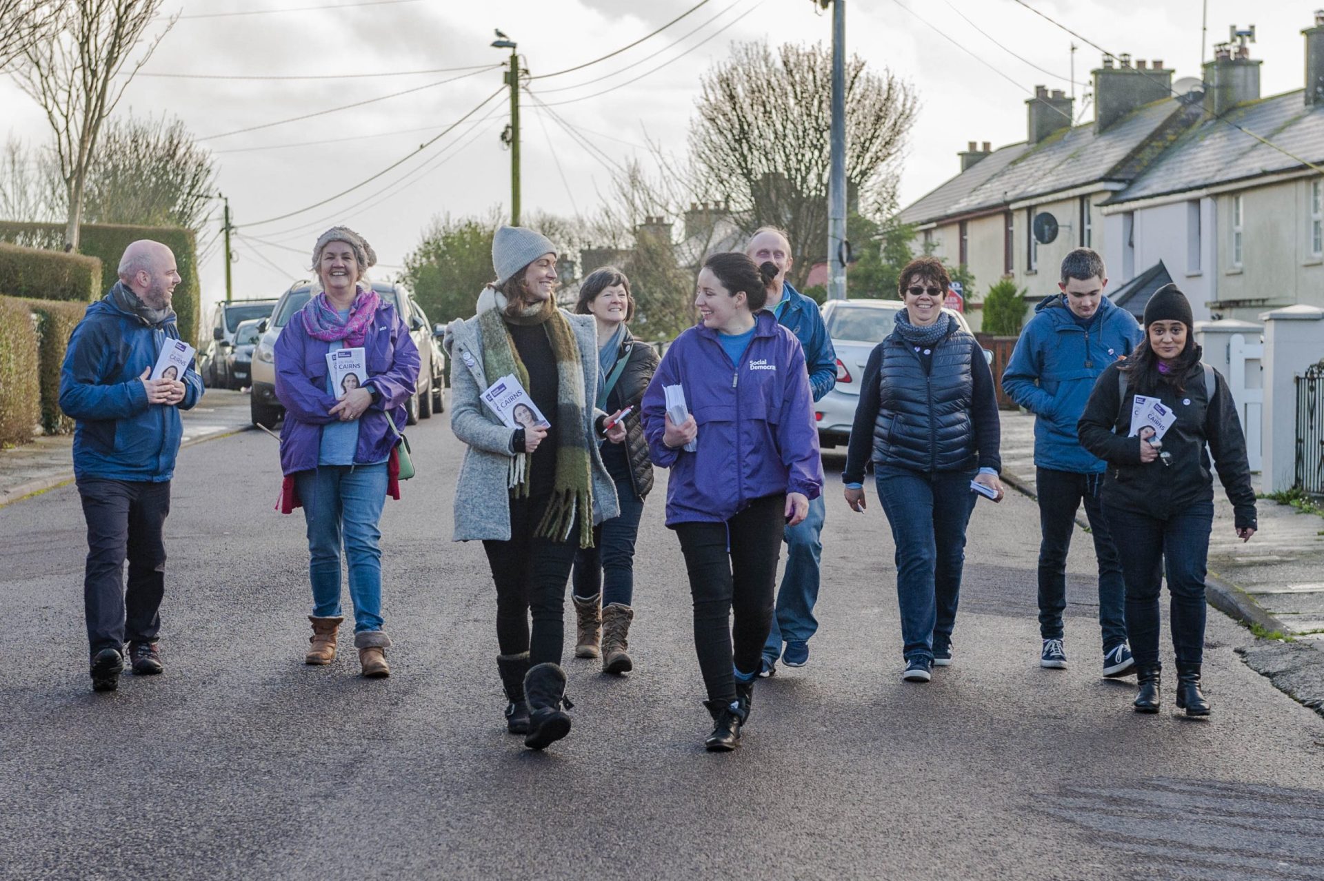 Holly Cairns canvassing in Skibbereen, West Cork, Ireland.